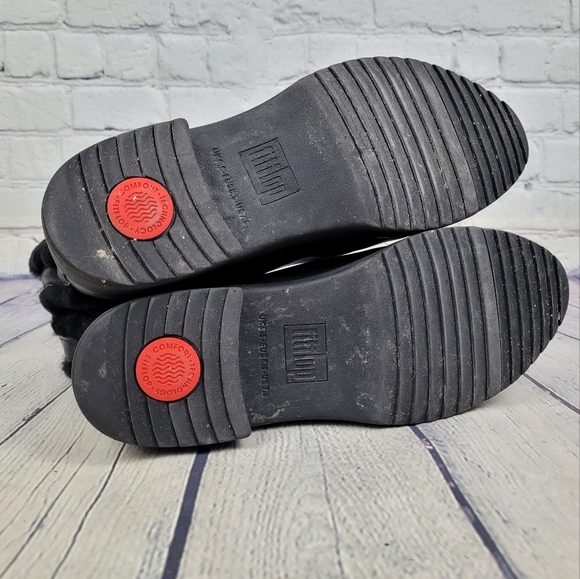 FITFLOP | Mimie genuine shearling trim bootie - Picture 5 of 9